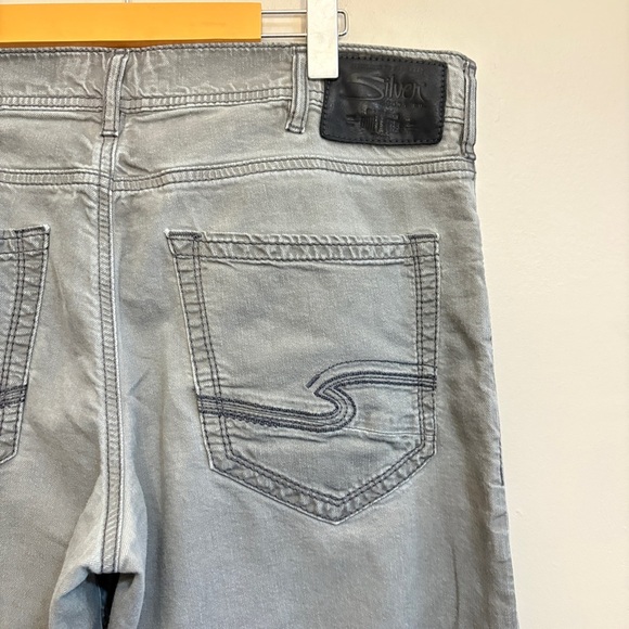 Silver Jeans Eddie Relaxed Fit Tapered Leg Jeans - Gray 34x34 - Picture 14 of 16